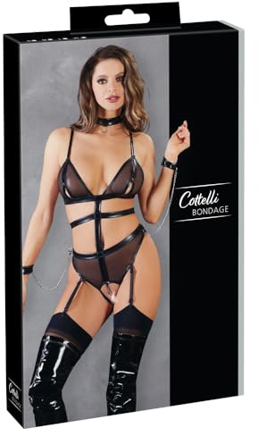 Cottelli Collection Damen 26414881051 Body, Schwarz (Nero 001), 54 (Herstellergröße: X-Large)