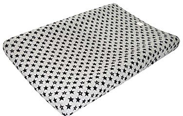 Fundas BCN ® - Funda para cambiador de bebés - 70 X 50 cm - 80 X 50 cm - Algodón (Fun Black Star, 80x50)