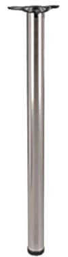 Adjustable Breakfast Bar Worktop Support Table Leg 60 x 710mm, 60 x 870mm, Polished Chrome/Brushed Nickel (60 x 710mm, Brushed Nickel)