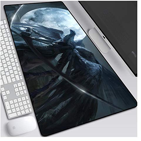 Mauspad Dark Souls Bloodborne 900X400mm Mauspad, Speed ​​Gaming Mousepad, Erweitertes XXL großes Mousemat mit 3mm starker Basis, für Notebooks, PC, F