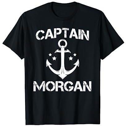 CAPTAIN MORGAN Funny Birthday Personalized Surname Clan Gift T-Shirt
