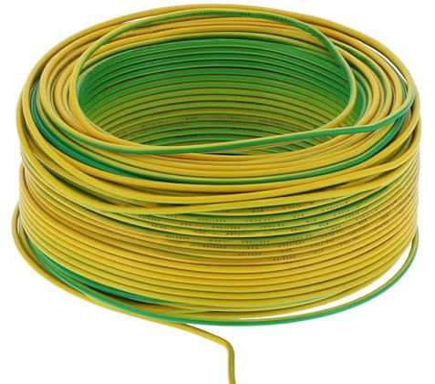FILO CAVO ELETTRICO UNIPOLARE 1x2,5 MMQ 2,5 FS17 CORDINA FS 17 GIALLO-VERDE (100 mt)