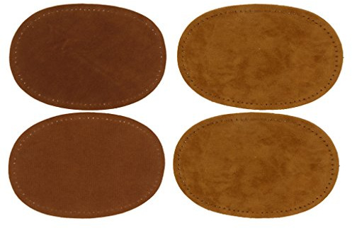 harayaa 2 Paar auf Wildleder Nähen Oval Elbow Knie Patch Sweater Repair Crafts Braun/Kamel
