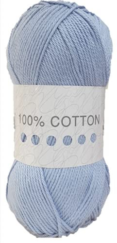 Cygnet 100% Cotton Knitting Yarn (Frosty Blue 5033)