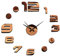 MPM Quality DIY Rose Gold Wanduhr aus Kunststoff in klarem Design, Quarz-Uhrwerk mit Schrittmotor, Schöne Deko als Küchenuhr oder Wanduhr für Wohnzimmer