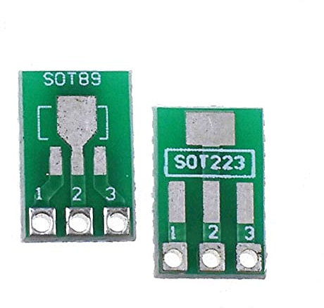 Reland Sun 10 Stück SMD auf DIP Adapter PCB Proto Board Kit SOP8 SOP10 SOP14 SOP16 SOP20 SOP24 SOP28 0402/0603/0805 SMT SOT89/SOT223 TQFP100 QFN32 QFN44/48 Adapterplatine (SOT89-SOT223)