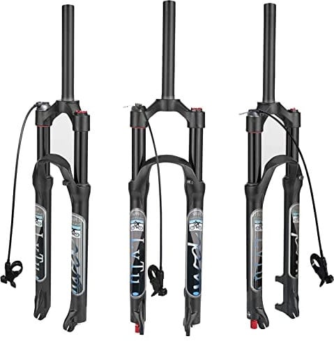 LvTu Air MTB Suspension Fork 26/27.5/29 Travel 120mm, Rebound Adjust 1-1/8 Straight/Tapered Tube QR 9mm Ultralight Disc Brake Mountain Bike Front Forks Compatible 1.5-2.45 Tires