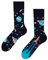Dedoles Socken Unisex Damen Herren & Kinder Baumwolle viele lustige Designs 1 Paar Geschenk links rechts verschieden, Farbe Schwarz, Motiv Planeten, Gr. 35-38