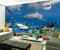 XAONUO Océan Papier Peint Panoramique 3D Tapisserie Photo Murales Peinture Murale Requin Poisson Corail 350X254Cm Interieur Intissé Poster Geant Décor Mural Moderne