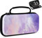 TiMOVO Tasche Kompatibel mit Nintendo Switch OLED Modell 2021 & Switch, Hartschalen Aufbewahrung mit 10 Spielkartenhaltern Switch Konsole Zubehör Dauerhafte Tragetasche Hülle Case, Wasserfarbe Lila