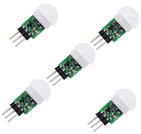 HDYS AM312 PIR Sensor,5 Pack PIR Motion Sensor Mini Pyroelectric Infrared PIR Human IR Sensor Module Body