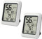 2 Stück TP50 Funk Thermo-Hygrometer Innen Mini LCD Digitales Thermometer Hygrometer Präzise Hygrometer Temperatur und Luftfeuchtigkeitsmesser Klima-Monitor Funkwetterstation mit Funk-Außensensor