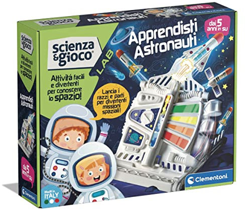 Clementoni Scienza e Gioco Lab - Apprendisti Astronauti, Gioco Scientifico Bambini 5+ Anni, Kit Spaziale con Razzi, Costellazioni e Proiezioni Glow in the Dark, Made in Italy, Lingua Italiana, 19325