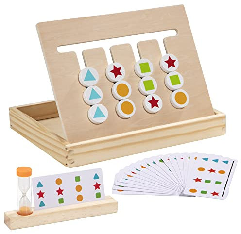 Wisplye Montessori Spielzeug ab 3 Jahre, Holz Puzzle Logikspiele Sortierbox Lernspiele Sortierspiel, Pädagogisches Denkspiele Brettspiele für Kinder ab 3 4 5 Jahre