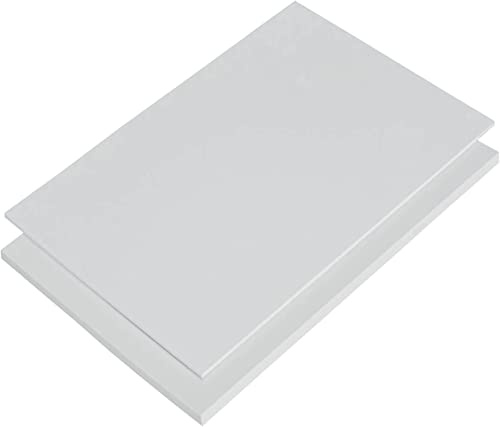 PVC Platte Hart PVC Zuschnitt in verschiedenen Maßen | WEIß | UV-Stabil | VERSCHIEDENE STÄRKEN | TOP QUALITÄT | (2 Stück | 20 x 30cm, 2mm WEIß)