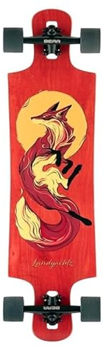 Landyachtz Complete Longboard Skateboards - Drop Hammer Sun Fox, 36.5 x 10