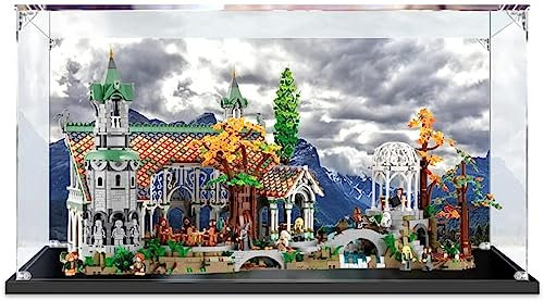 Funshake Theke für Lego 10316 Icons Der Herr der Ringe: Große Butter, staubdicht, Acryl-Vitrine aus Plexiglas Acryl Display Case (nicht im Lieferumfang enthalten)