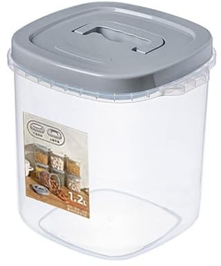Navna Sealed Flour Storage for Tank 1.2L/5KG Food Storage Container Airtight Rice Container Bin with Measuring Cup Cereal Stor Rice Container Bin