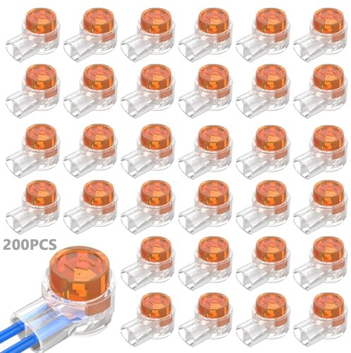 200 Pack k1 Gel Crimps 2 Way Splice Connectors,Waterproof Wire Splice,Telephone Cable Repair Jelly Crimps