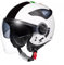 Motorradhelm Retro-Stil Halbhelm Rollerhelm mit Visier, offener halber Jethelm, Mopedhelm für Erwachsene Männer und Frauen, DOT/ECE-geprüft C,3XL