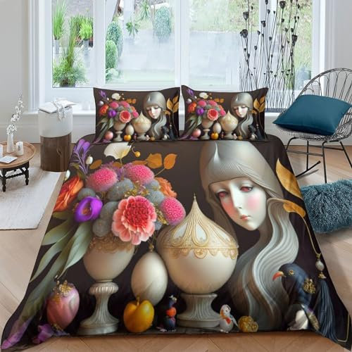 ITomen Final Fantasy Bettwäsche-Set Steppdecke Kissenbezüge Bettbezug 3D Gedruckte Mikrofaser Bettwäsche Set Bettdecke Set Für Kinder Erwachsene Mit Reißverschluss King（220x240cm）