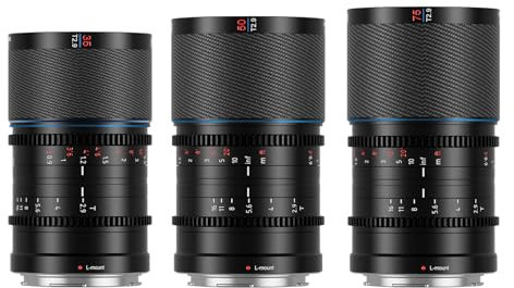 SIRUI Saturn 35mm 50mm 75mm T2.9 1.6X Anamorphes Vollformat-Kohlefaser Cine Objektiv, <500g, L-Mount (Blaue Flares)