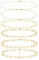 LOLIAS 6 Stück 14K vergoldete Taillenketten Körperketten für Damen mehrlagige Bikini Bauchketten für die Taille Sommerstrand, Strassperlen böse Augen goldener Körperschmuck verstellbar