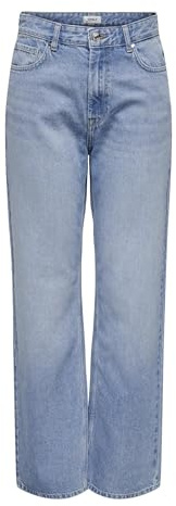 ONLY Damen Onlmaddie Ex Hw Wide DNM Tai Jeans, Light Blue Denim, 31W x 30L