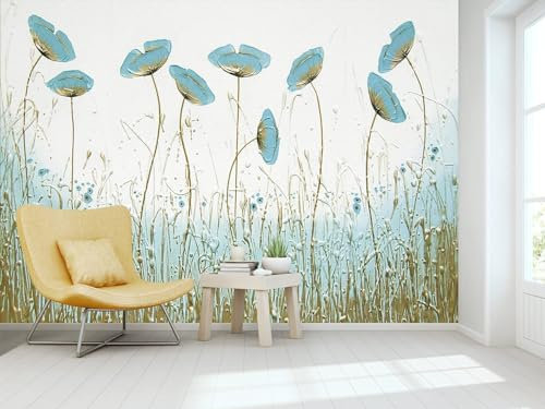 Naturempress Papier Peint Panoramique Lotus Papier Peint Intissé Tapisserie Poster Mural pour Salon Chambre Décoration Murale