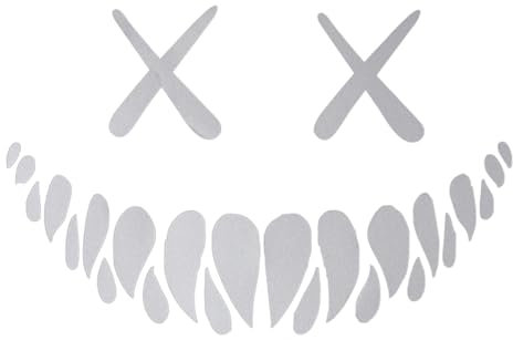 3 Stück Smile Dämon KFZ-Aufkleber Autoaufkleber, Selbstklebend Wasserdicht Auto Sticker Autofensteraufkleber Universell für die meisten Autos