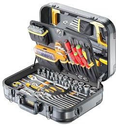 kaiserkraft | Werkzeugkoffer Premium | mit 218 Teilen | schwarz | gelb