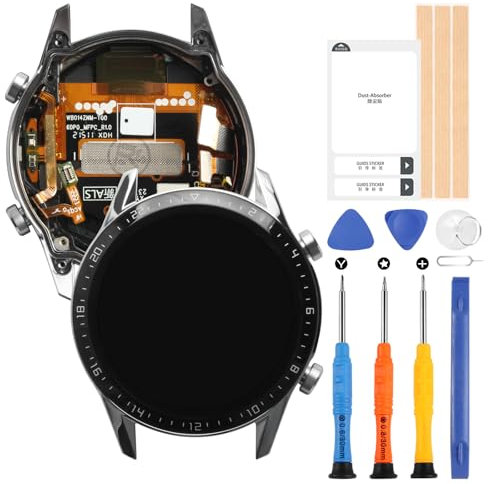 LCD Schermo per Huawei Watch GT2 46mm LTN-B19 DAN-B19 LCD Display Sostituzione dello Schermo Touch Screen Digitizer Full Assembly con Strumenti(Nero con Cornice)