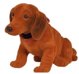 Simba Wackel Dackel Wackelkopf Waldi- Hund Deko Kult - Hutablage Retro Farbwahl hellbraun