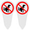 2 Piezas Signo de Perro 30 x 15 cm, Señal Prohibido Cagadas, Señal PVC Prohibido Cagadas de Perro, para el Hogar y el Parque