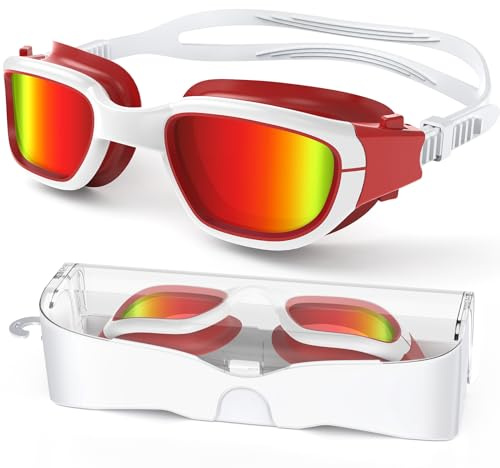 Zeligerstar Polarisiert Schwimmbrille, Anti-Beschlag Swimming Goggles für Erwachsene Jugendliche, Polarisierte UV-Schutzbrille Schwimmbrillen für Herren und Damen