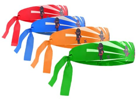 DECOMELODY 6 Stück Japanisches Stirnband, stirnband, Ninja-stirnbänder, Ninja-stirnbänder, Sushi-chef-bandana Für Karate, Sport, Kochen, Küche, Kostümversorgung