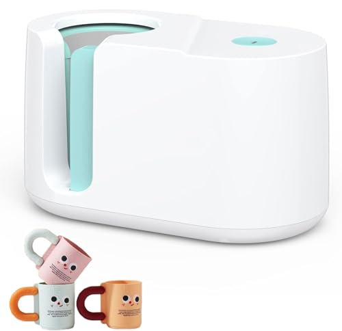 Automatic Mug Heat Press Machine, Heat Transfer Machine with 5 Indicator Lights and 270° Annular Heating Pad, 0-200℃ Temperature Adjust,11-15oz Sublimation Mug Press,for DIY Cups Glasses and Mugs