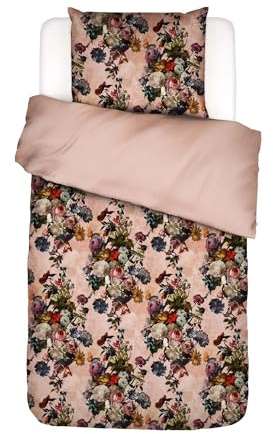 ESSENZA Bettwäsche Karli Darling pink, 135x200 cm + 1x 80x80 cm - 100% Baumwollsatin 215TC - Blumen