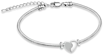 AIWENXI Herz Kremation Armbänder für Asche Schleifen Herz Urne Armband für Männer Frauen Edelstahl Erinnerungsstücke Memorial Haustier Asche Armband Schmuck