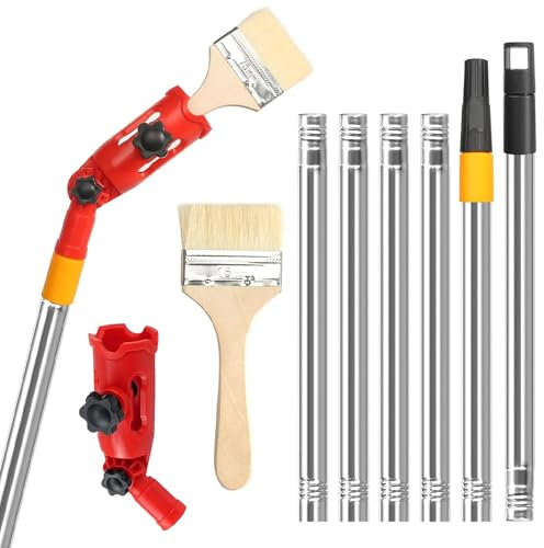 BIZOI Multiangle Extendable Paint Brush, Paint Brush Extender Holder, 170cm Extendable Paint Roller, Paint Brush Extender Tool with Long Handled Paint Brush for Walls Ceiling Painting Roller