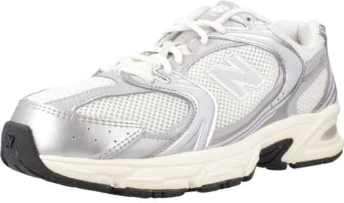 New Balance Mens 530 Sneaker, Silver Metallic Lilac, 5 UK