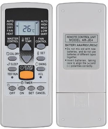 CLVIZCXOM Mando a distancia compatible con Fujitsu AR-JE4 y todos los | Control remoto de repuesto para aire acondicionado