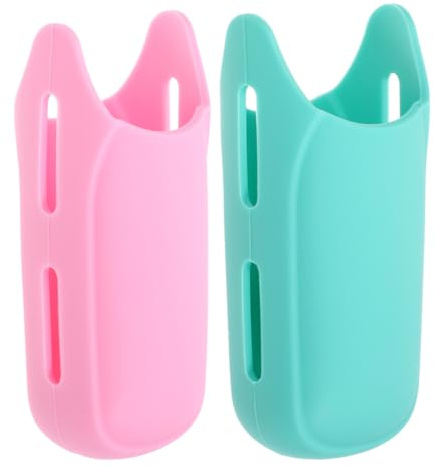 WEKADRIN 2 Stück Hitzebeständige Silikon Haarglätter Hülle Hitzefeste Lockenstab Abdeckung Rutschfeste Isolierhülle für Lockenstab und Glätteisen Tragbare Schutzmatte für Stylinggeräte