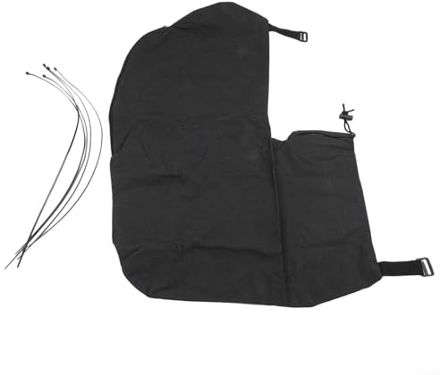 ComfyHarbor Ersatz Fangsack für Laubsauger kompatibel mit GE-CL 36 Li E-Solo und GARDENIC Hof 3000 W 30 cm Befestigungskragen Reißfestes Vlies mit Reißverschluss schwarz