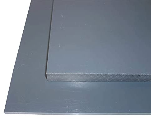 B&T Metall Plaques en PVC rigide gris de 5,0 mm d'épaisseur à la découpe - Dimensions : 300 x 300 mm