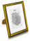 Shabby Chic Bilderrahmen 20x25 cm - mit Passepartout für 13x18 Fotos - Glasfront - 2 cm Rahmenbreite - Echtholz - Gold