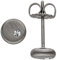 Ohrstecker Ohrschmuck 5,8mm rund aus Titan mattiert grau mit Swarowski Elements
