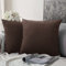 Class Home Collection Kissenbezug 80x80 Baumwolle 2er Set Renforce Kissenbezüge mit Reißverschluss weich Kopfkissenbezug Braun
