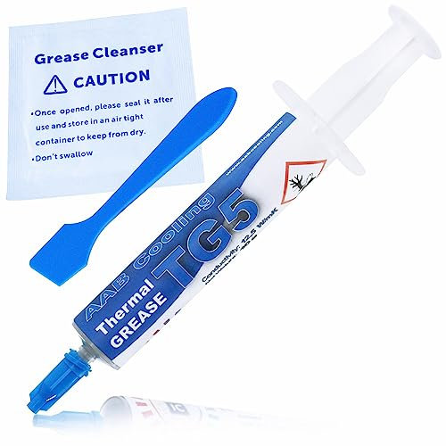 AABCOOLING Thermal Grease 5-10g - Hochleistungs 12,5W/mK Wärmeleitpaste mit Silber - Hoher Wärmeleitfähigkeit, CPU-PC Kühler-Lüfter Prozessor - Niedriger Thermischer Wiederstand, Paste 12.5 W/mK