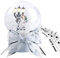infactory Weihnachtskugel: Schneekugel mit singendem Weihnachtsmann, berührungsaktiv, LED-Laterne (Schneekugel mit Musik und Licht, beleuchtet, elektrischem Schneegestöber)